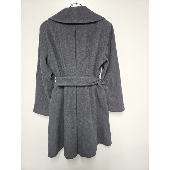 Marvin Richards Gray Wool Cashmere Blend Long Coat Size 12 Vintage Old Money - Picture 4 of 12